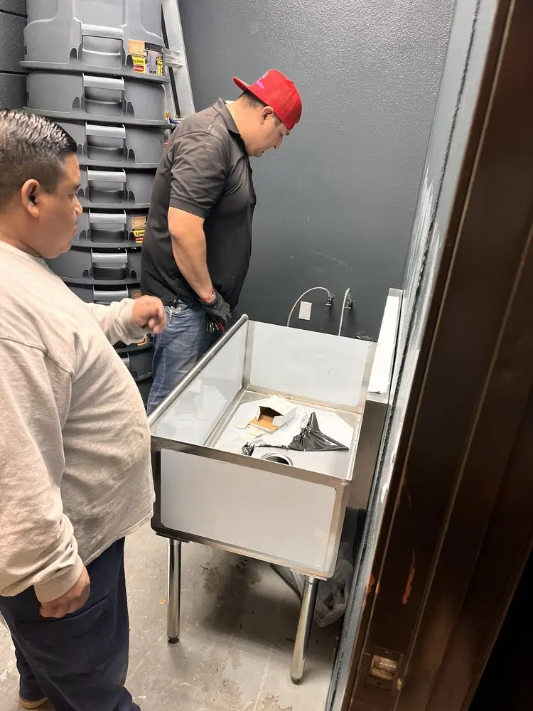 Commercial plumbing and sink installation in Adkins